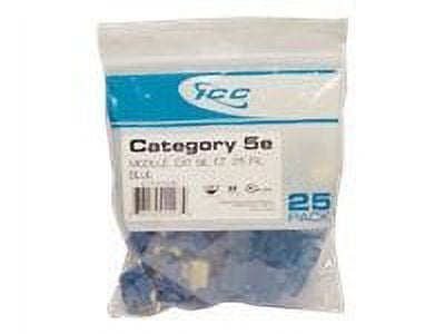 ICC CAT 5e- EZ- 25 PK Modular Connector- Blue - 25 Pack - 1 x RJ