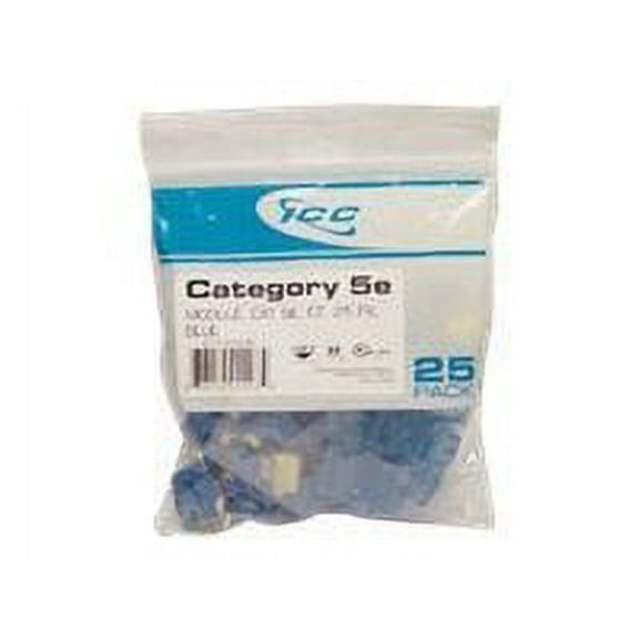 ICC CAT 5e EZ 25 PK Modular Connector Blue