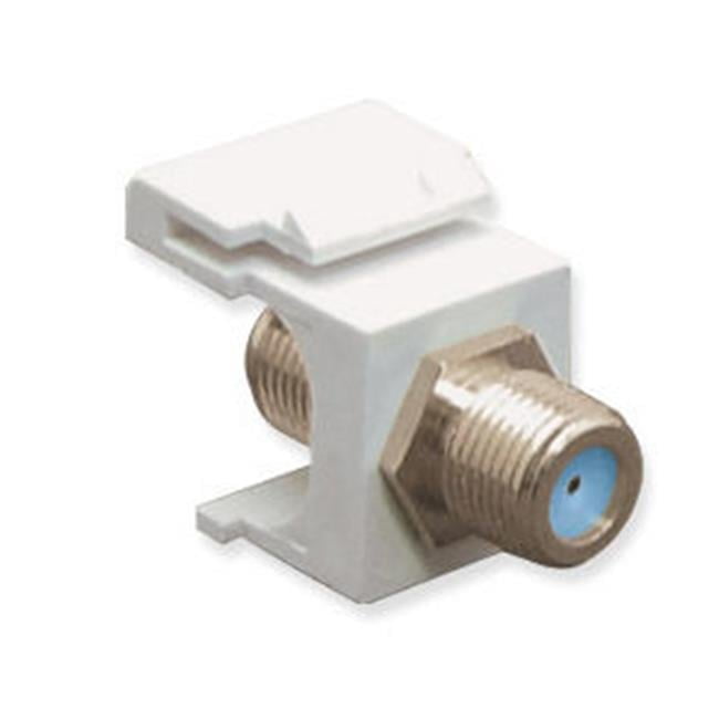 ICC IC107B9FWH Nickel Plated F Type Module 3 GHz White Blue Insert ...