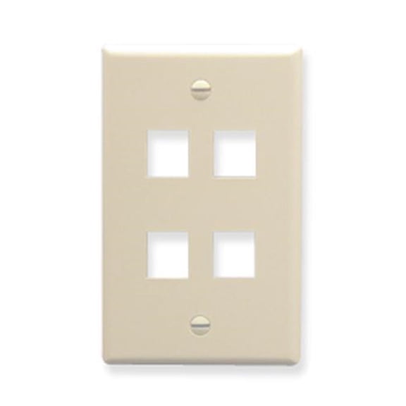 ICC IC107F04AL - 4Port Face, Almond