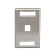 thumbnail image 1 of ICC-FACEPLATE- ID- STAINLESS- 1-GANG- 2-PORT, 1 of 2