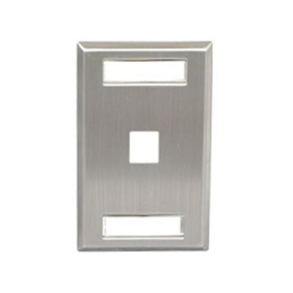 ICC FACEPLATE, ID, STAINLESS, 1-GANG,1-PORT