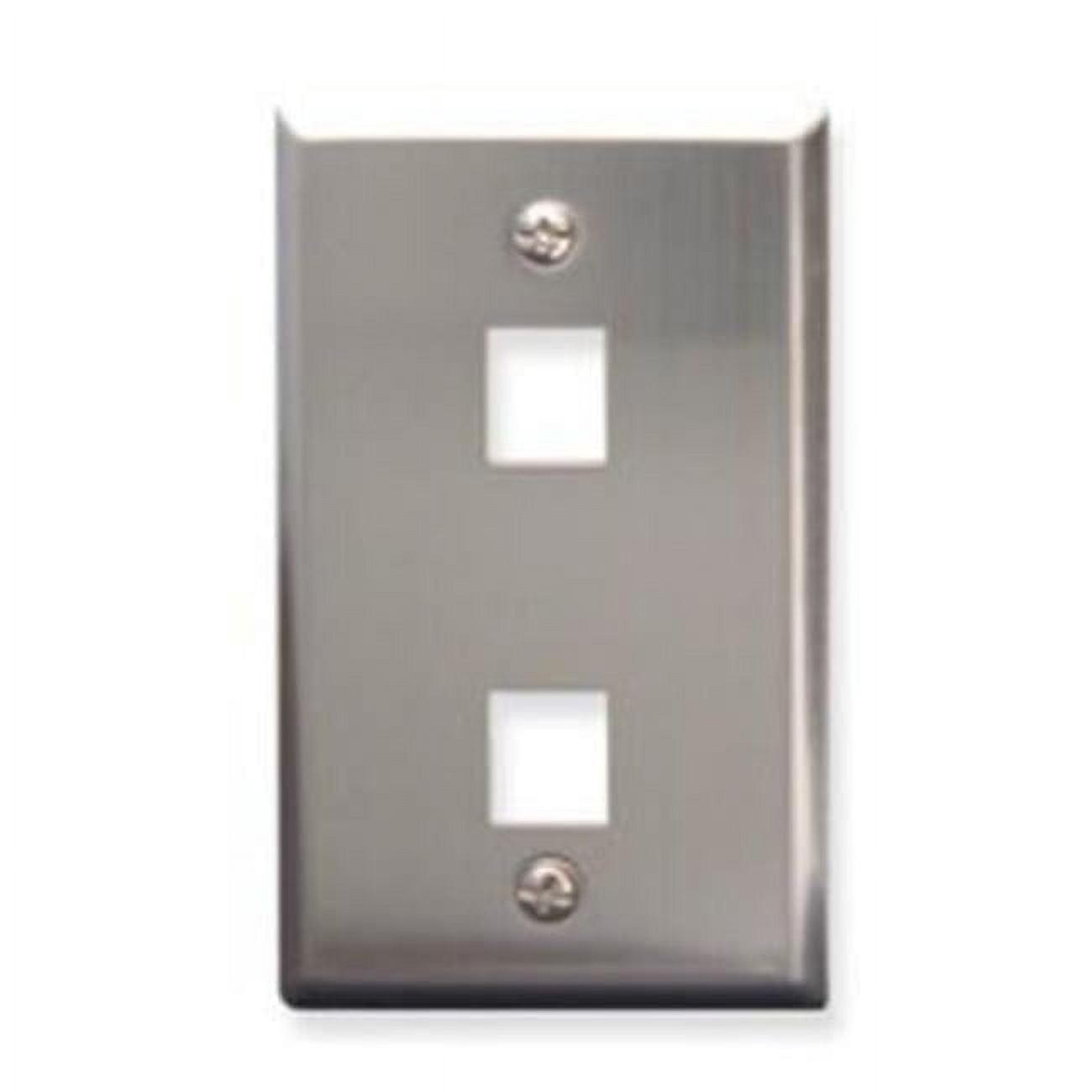 Modular Sf Gear ICC IC107Sf2SS Modular Face-Plate, 1-Gang, 2-Port, Wall-Plate ...