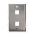Modular Sf Gear ICC IC107Sf2SS Modular Face-Plate, 1-Gang, 2-Port, Wall-Plate ...