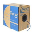 thumbnail image 1 of ICC ICCABT6EBL Cat 6e 600 Utp Solid Cable 24g 4p Cmp 1 000 Ft Blue, 1 of 1