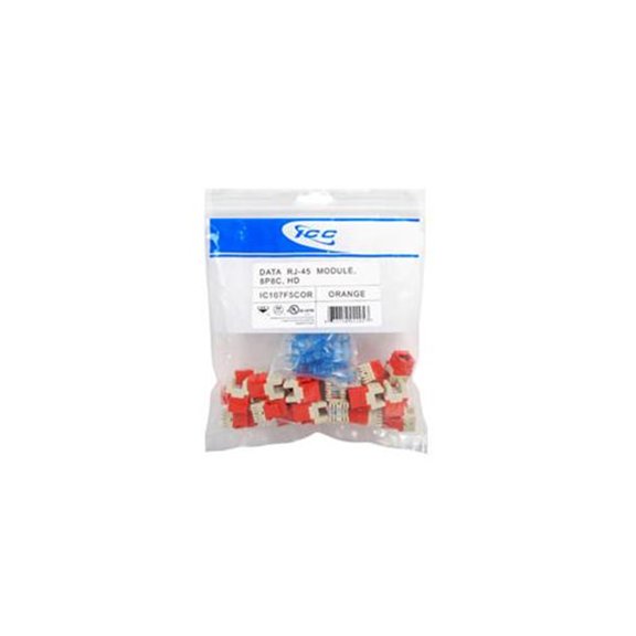 ICC ICCIC107F5COR Module Cat 5e Hd 25 Pk Orange