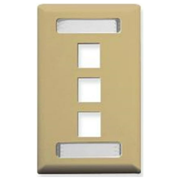 ICC ICCIC107S03IV Faceplate Id 1gang 3port Ivory
