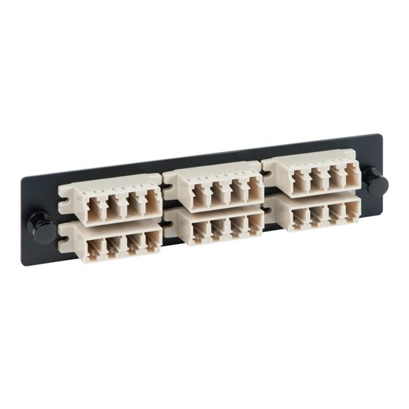 ICC ICFOPL1615 Beige Small Form Factor 6 Quad Adapter Panel (Supports 24 Fibers)