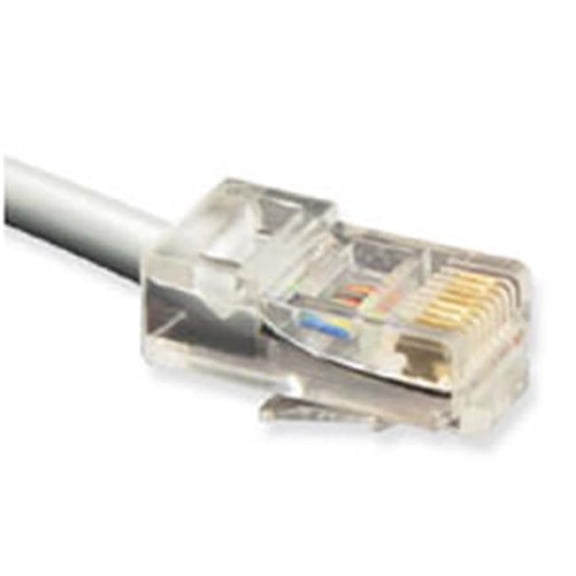 ICC ICLC807FSV Flat Phone Line Voice/Data Cord Silver Satin 7'