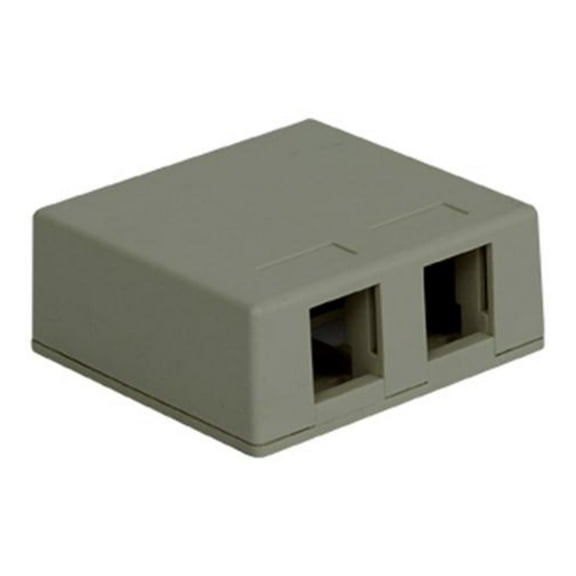 SURFACE MOUNT BOX, 2-PORT, GRAY