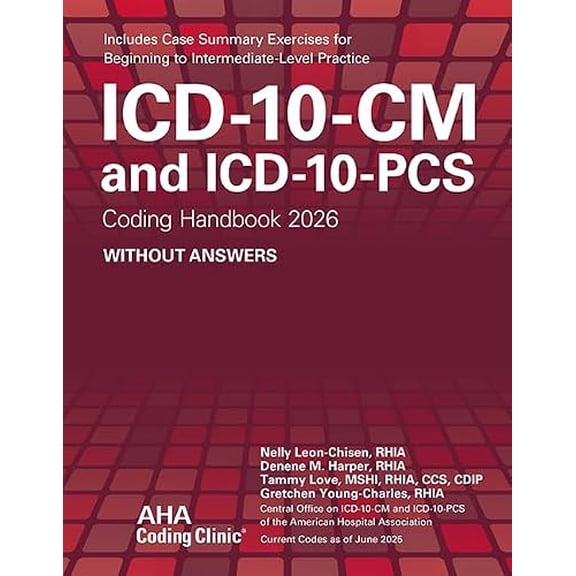 ICD-10-CM and ICD-10-PCS Coding Handbook without Answers 2026, 9781556485220, 1556485220, Paperback,