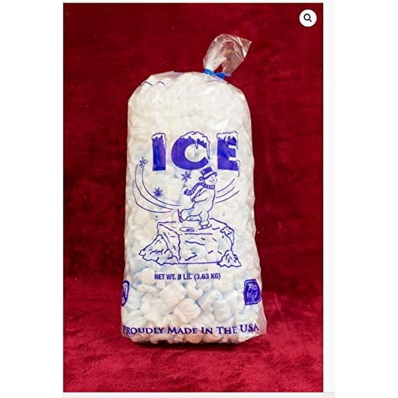 ICE BAGS & E-Z ICE BAGGER The Original BG-8 8LB WICKETED ICE Bags/Bottom Gusset / 1000 Bags with Free Twist Ties