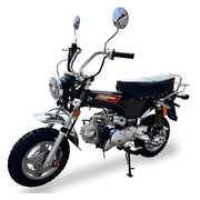 ICE BEAR PBZ125-2 DLX Champion, 125cc, 4-Stroke, Semi-Automatic 4-Speed, Electric/Kick Start, Disc/Drum Brakes, 28.7 in Seat Height, Black