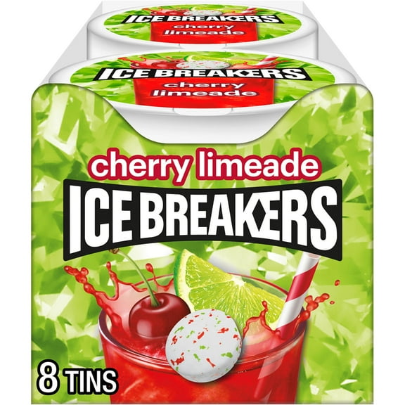 ICE BREAKERS Cherry Limeade Sugar Free Mints Tins, 1.5 oz (8 Count)