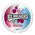 thumbnail image 1 of ICE BREAKERS DUO Raspberry Flavored Sugar Free Breath Mints, 1.3 oz Tins (8 Count), 1 of 4