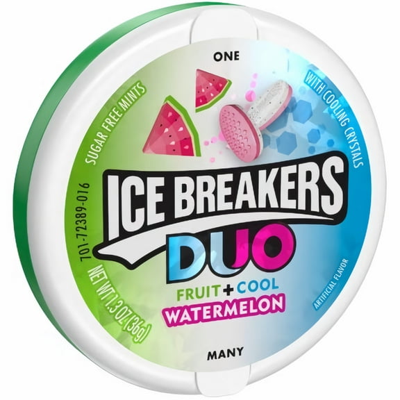 Ice Breakers Duo Watermelon Flavored Mints (Pack of 10)