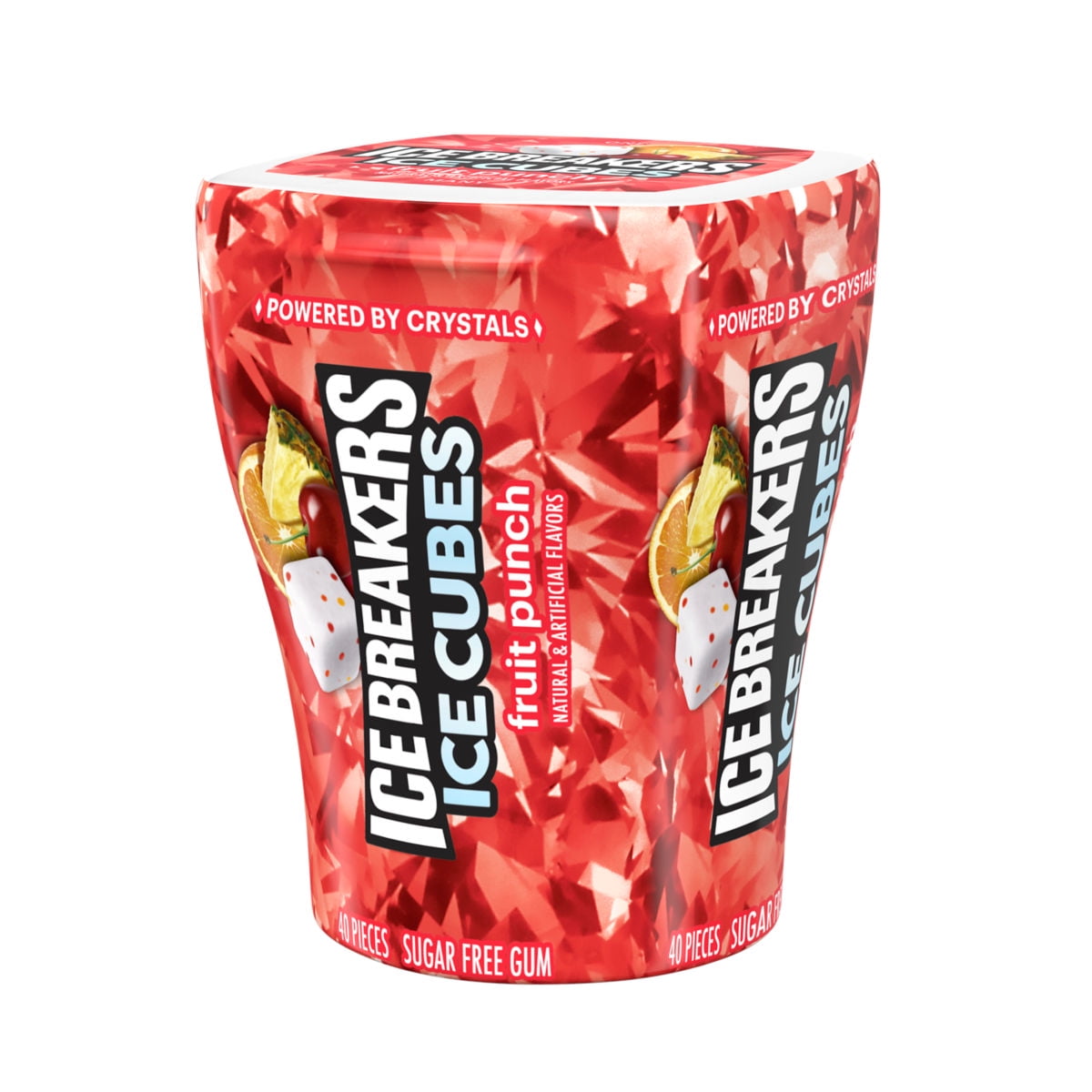 ICE BREAKERS ICE CUBES FRUIT PUNCH FLAVORED GUM BOTTLE PACK