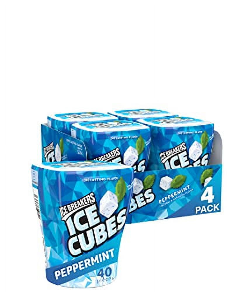 ICE BREAKERS ICE CUBES Peppermint Sugar Free Chewing Gum, Made with