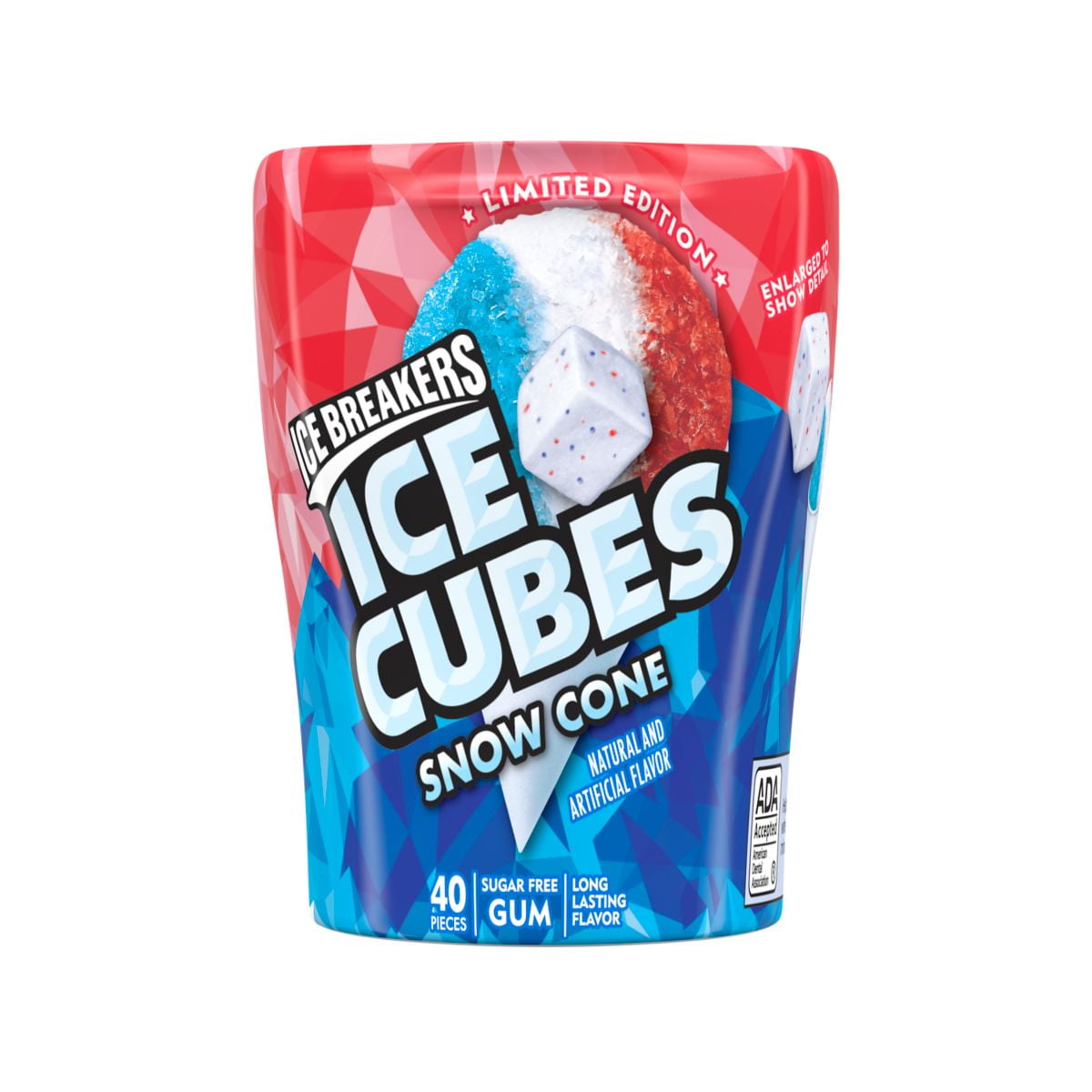 ICE BREAKERS ICE CUBES SNOWCONE FLAVORED GUM BOTTLE PACK