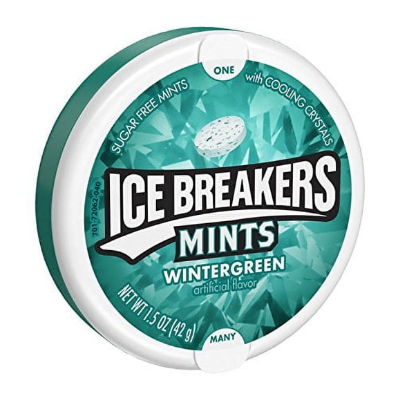 ICE BREAKERS Mints Wintergreen, Sugar Free, 1.5-Ounce Tins (Pack of 16)