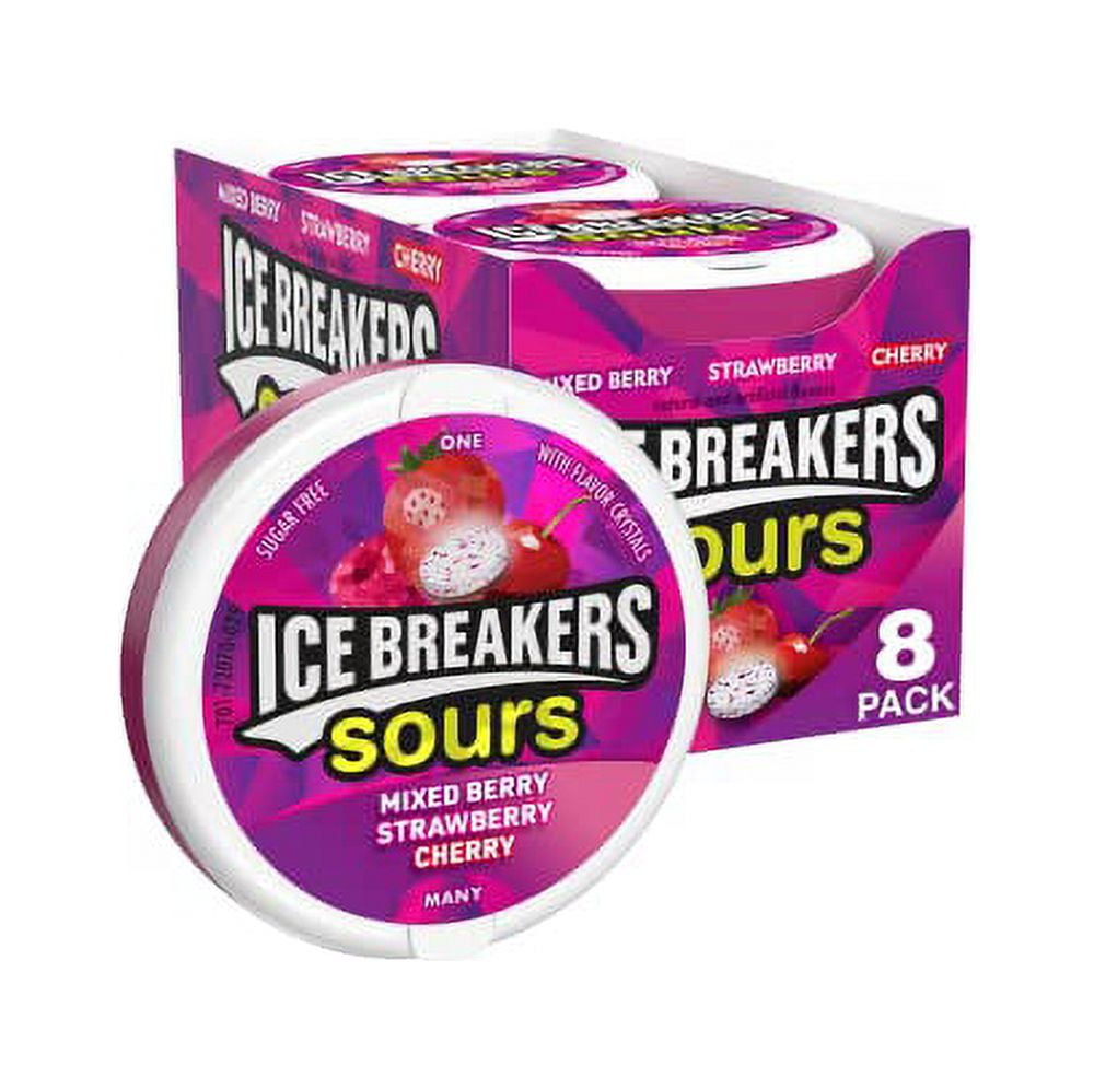 ICE BREAKERS Sours Mixed Berry. Strawberry and Cherry Flavored Sugar