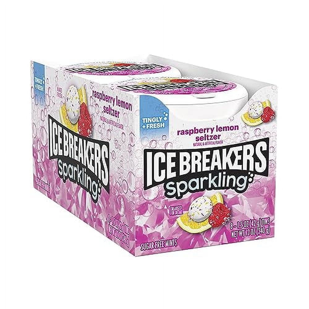 Ice Breakers Sparkling Raspberry Lemon Seltzer Breath Mints Tins