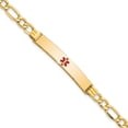 Yellow Packing Alert ICE CARATS 14K Yellow Gold 5.5mm Thick Figaro Chain Link ID Medical ...