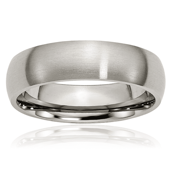 ICE CARATS Titanium Dome 6mm Wide Comfort Fit Half Round Plain Wedding ...