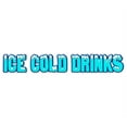 thumbnail image 1 of ICE COLD DRINKS Concession Decal drink beer sign signs, 1 of 1