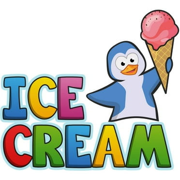 ICE CREAM 1 36" Concession Decal sign cart trailer stand sticker equipment