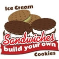 thumbnail image 1 of ICE CREAM SANDWICHES 36" Concession Decal sign cart trailer stand sticker equipment, 1 of 3