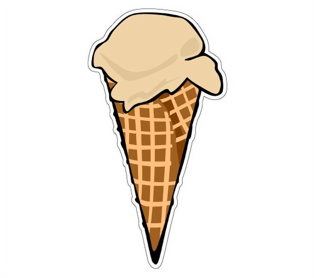 ICE CREAM WAFFLE CONE Concession Decal cart truck menu