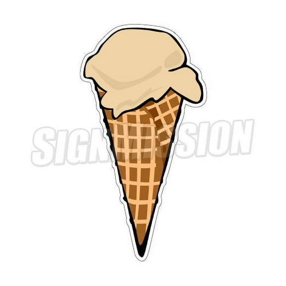 ICE CREAM WAFFLE CONE Concession Decal cart truck menu