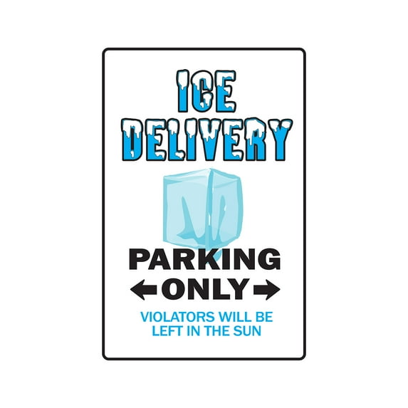ICE DELIVERY Sign cold icy beer cubes deliver chilly bar keg drink | Indoor/Outdoor | 12" Tall