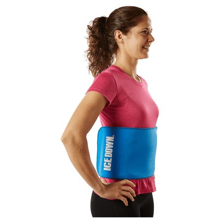 ICE DOWN X-Long Neoprene Ice Pack Wrap with Gel Cold Pack, Back Cold Wrap, Hip Ice Therapy, Waist Ice Pack, Compression Therapy, 8.5"x47"