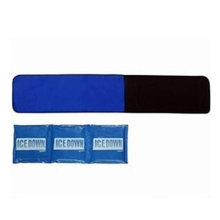 ICE DOWN XLong (8.5"x47") Reusable Neoprene Ice Pack Wrap with Extender and Back Ice Pack, Compression and Cold Therapy for Back Pain, 8.5"x16" Extender