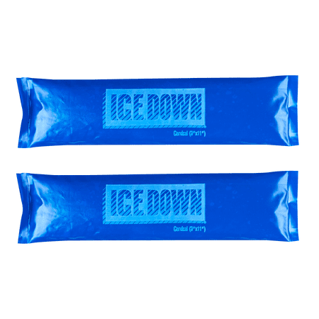 ICE Down Extra Small Reusable Ice Pack for Pain Relief, Cold Therapy for All Muscles and Joints, 11" x 3", Set of 2 Ice Packs