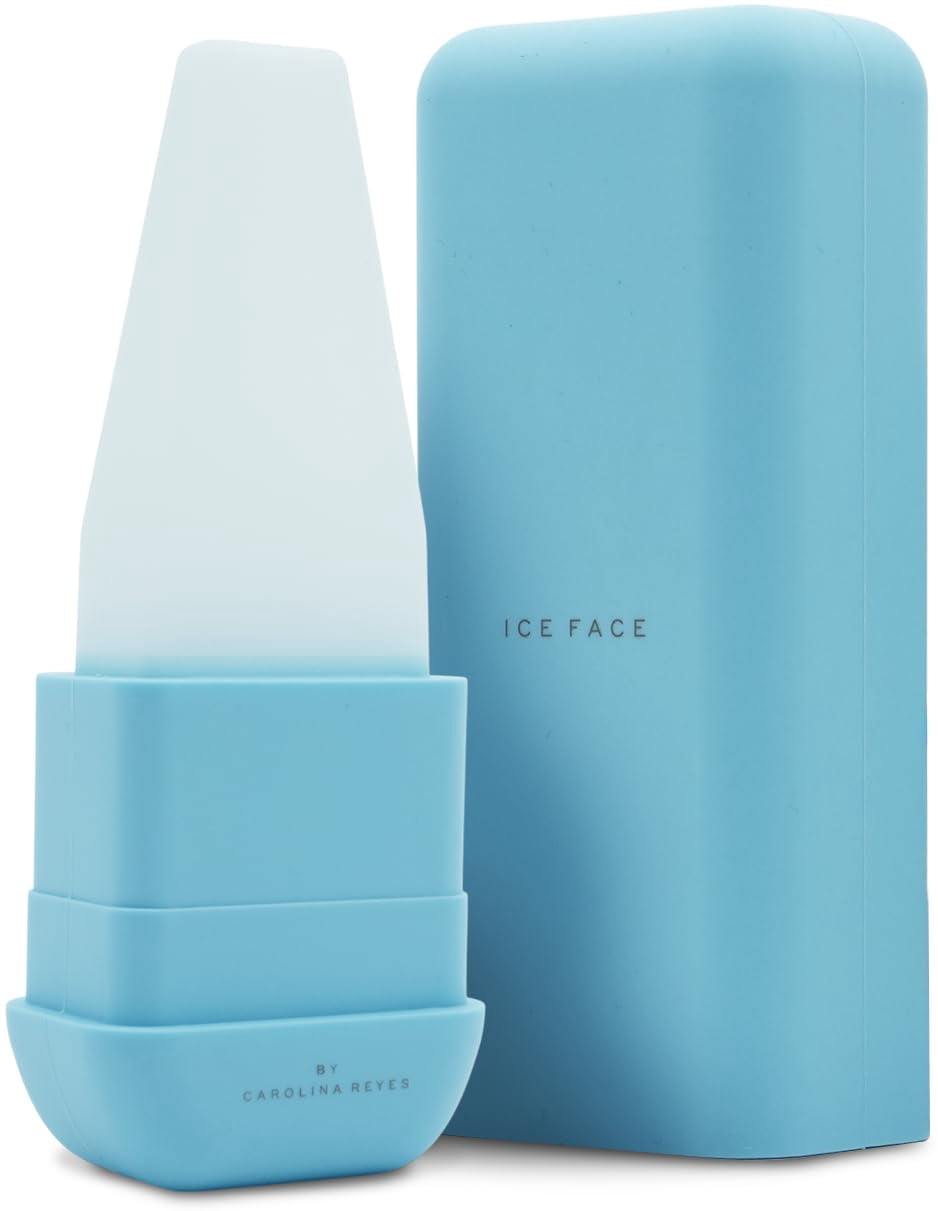 Ice Face Roller Reusable Silicone Cooling Facial Ice Roller for Face and Neck, Skincare Routine Tool for De-Puff Look, Smooth Glide Massager