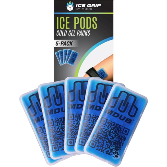 ICE GRIP Ice Packs for Small Isolated, (5 Pack) Gel Ice Packs for Injuries Reusable, Cold First Aid, Bruises, Headaches, Tired Eyes, Breastfeeding, Inflammation, Therapeutic, Surgery