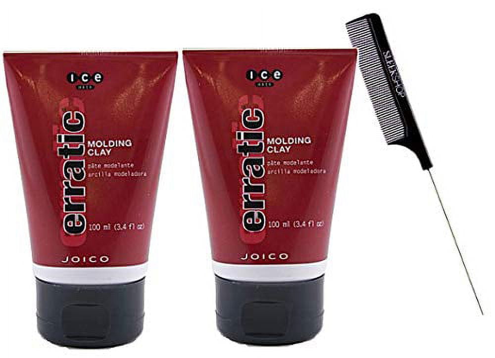 ICE Hair ERRATIC Molding Clay (w/ Sleek Steel Pin Rat Tail Comb) Spiker