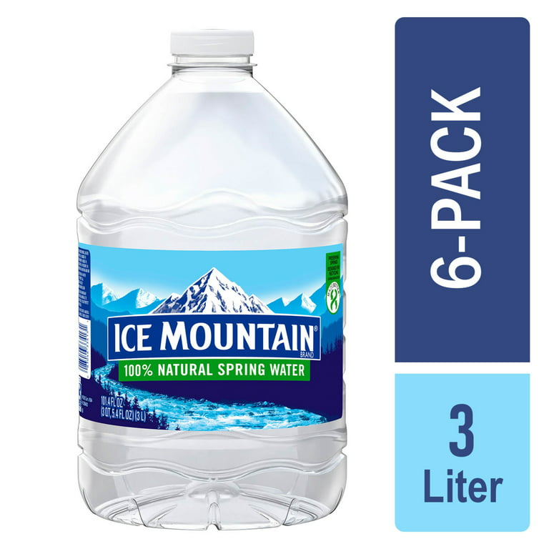 ICE MOUNTAIN Brand 100% Natural Spring Water, 101.4-ounce Plastic Jugs  (Pack of 6) 