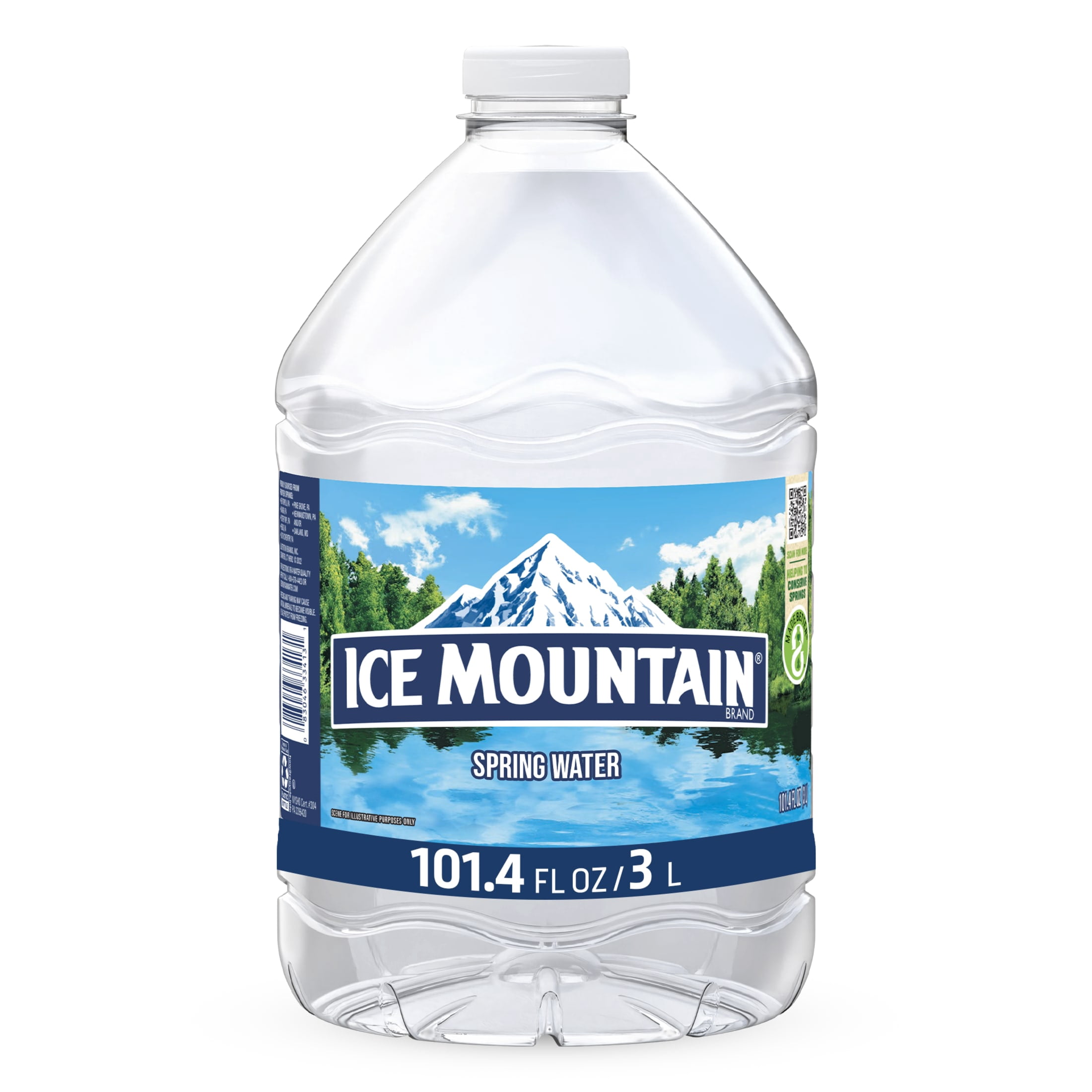 Ice Mountain Spring Water, 3 Liter, Single Plastic Jug
