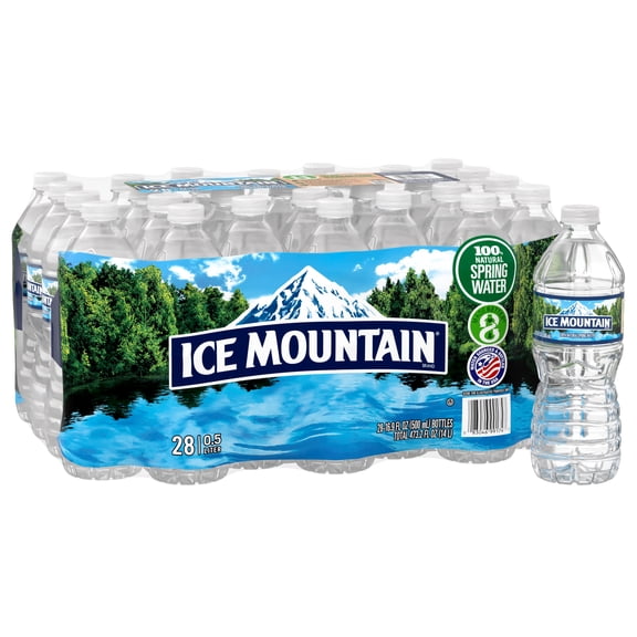 Ice Mountain Spring Water, 16.9 fl oz, 28-Pack Plastic Bottles