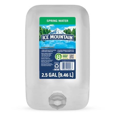Ice Mountain Spring Water, 2.5 Gal, Single Plastic Jug