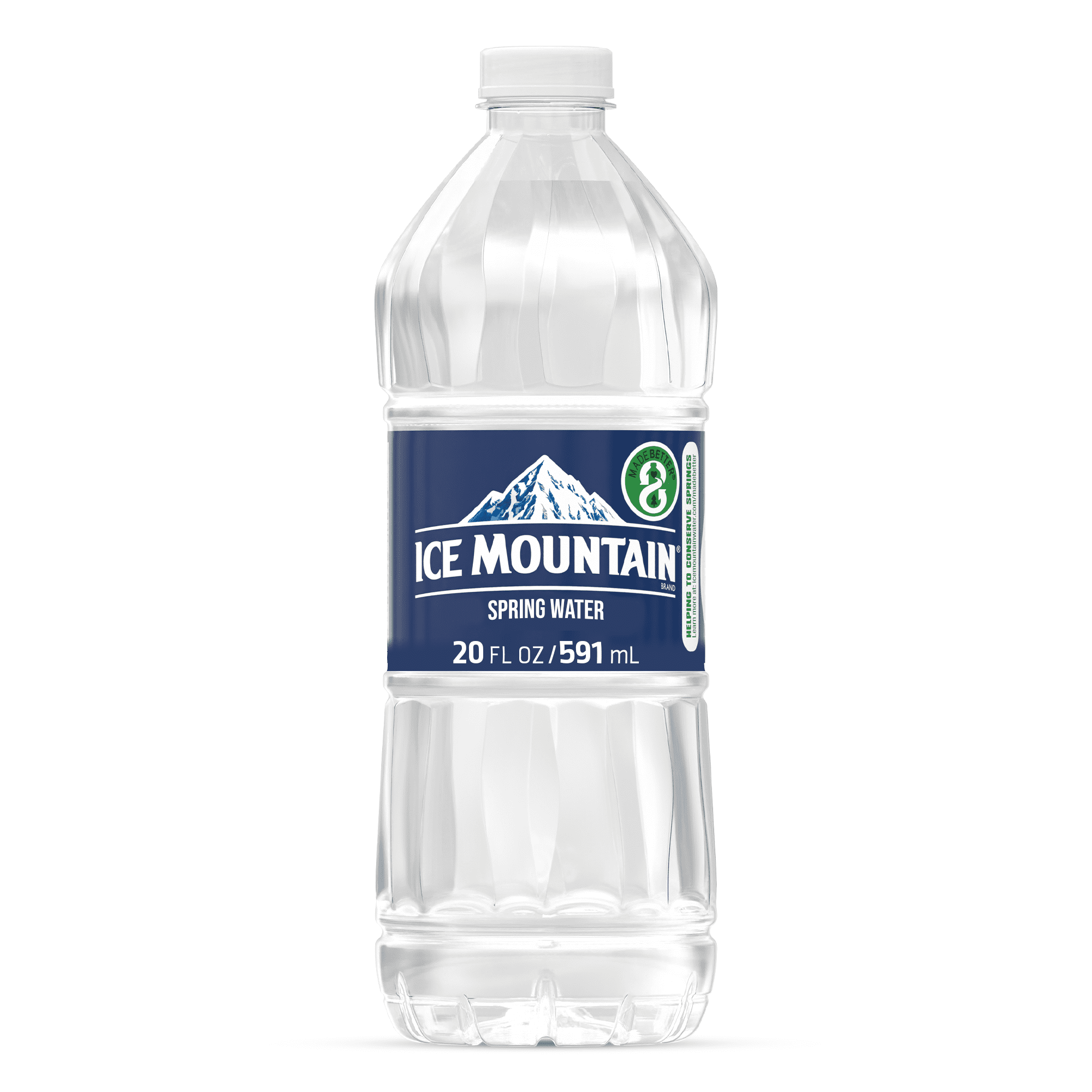Ice Mountain Spring Water, 20 fl oz, Single Plastic Bottle