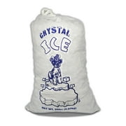 ICE N COLD 20 lb Crystal Clear Plastic Ice Bags with Cotton Drawstring for Ice Storage and Transport (Pack of 375)