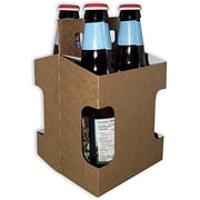 4pk Cardboard Carrier Kraft-Die, 12ct | Holds 4pk 12oz Bottles | Fast