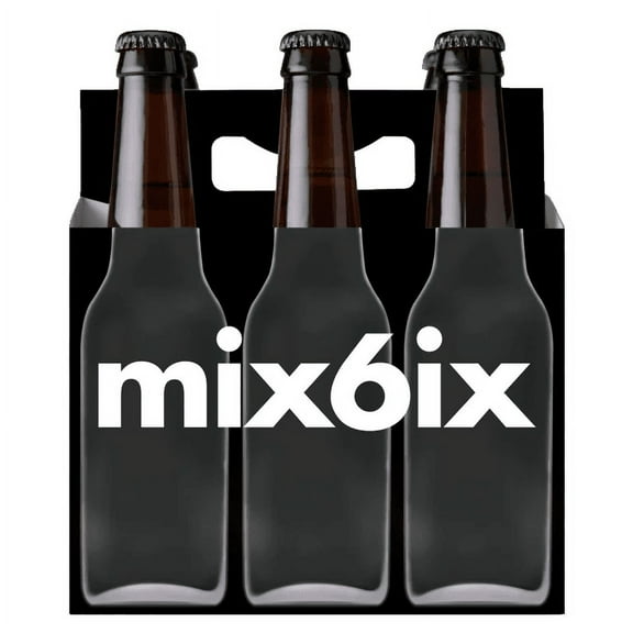 ICE N COLD 6 Pack Cardboard Carriers - Black X-Ray Style, Pack of 150 - Made in USA - Safe & Easy Transport for 12oz Beer or Soda Bottles