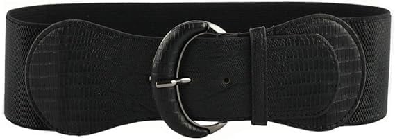 JinYu 2 Set PU Leather Elastic Wide Belt for Women Ladies Dress Stretch ICE PU Leather Elastic Wide Belt for Women Ladies Dress  main image 2