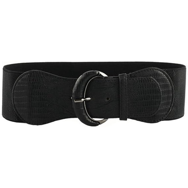 ICE PU Leather Elastic Wide Belt for Women Ladies Dress  display picture 1